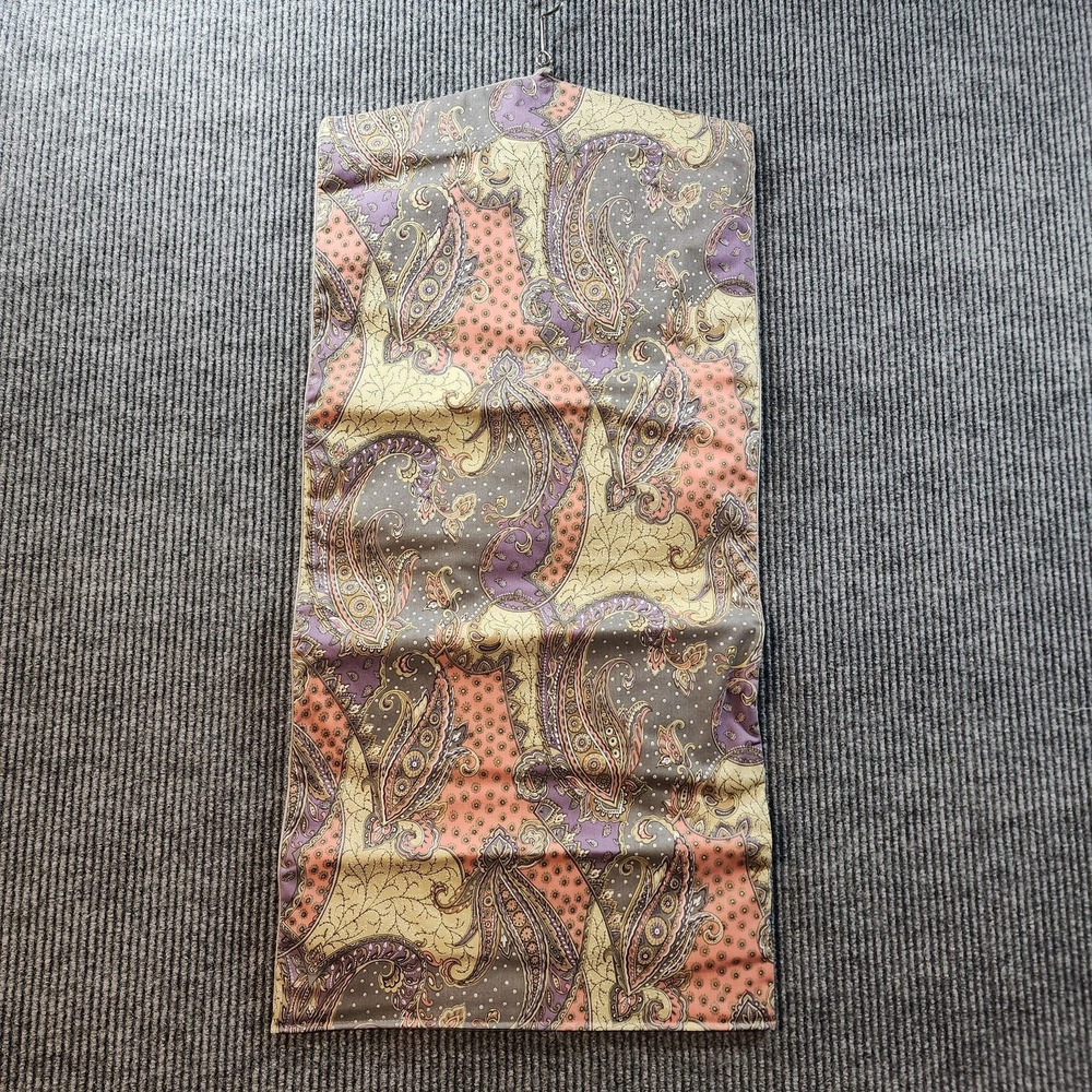 Vintage‎ Trina Hang-Up Lingerie Organizer NWT Paisley Hanging Travel Storage Bag